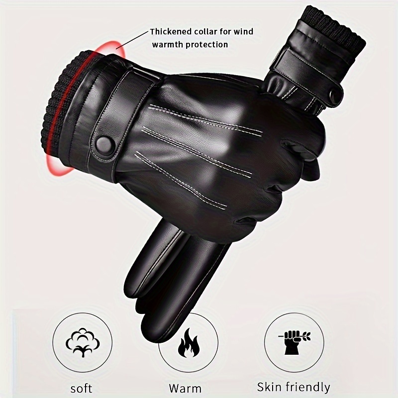 Leather Driving Glove - 1 par de guantes de invierno