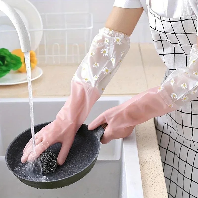 Rubber Glove Cleaning - Guantes de goma de manga larga