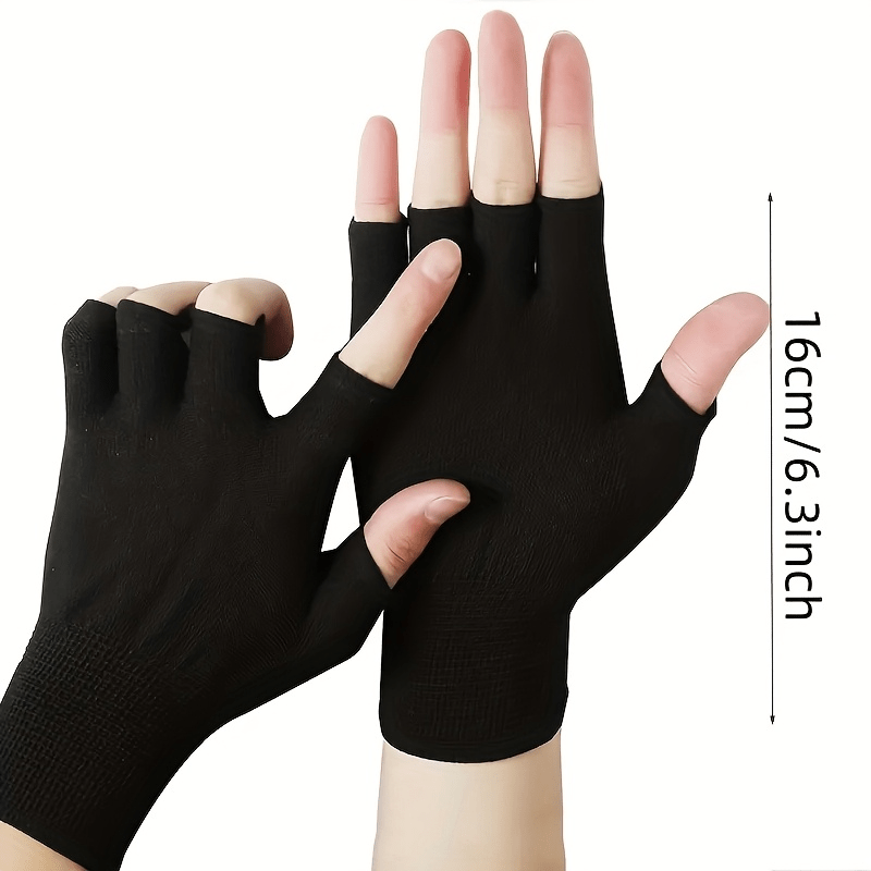 Guantes Negros de Punto sin De - Fingerless Glove Knit reseña y precio