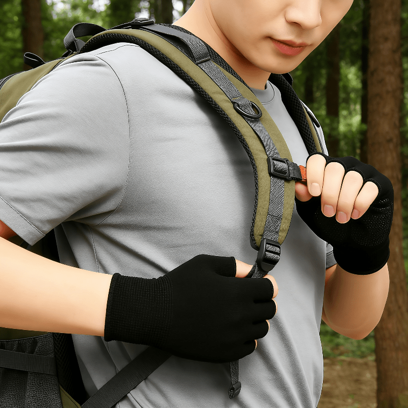 Guantes Negros de Punto sin De - Fingerless Glove Knit reseña y precio