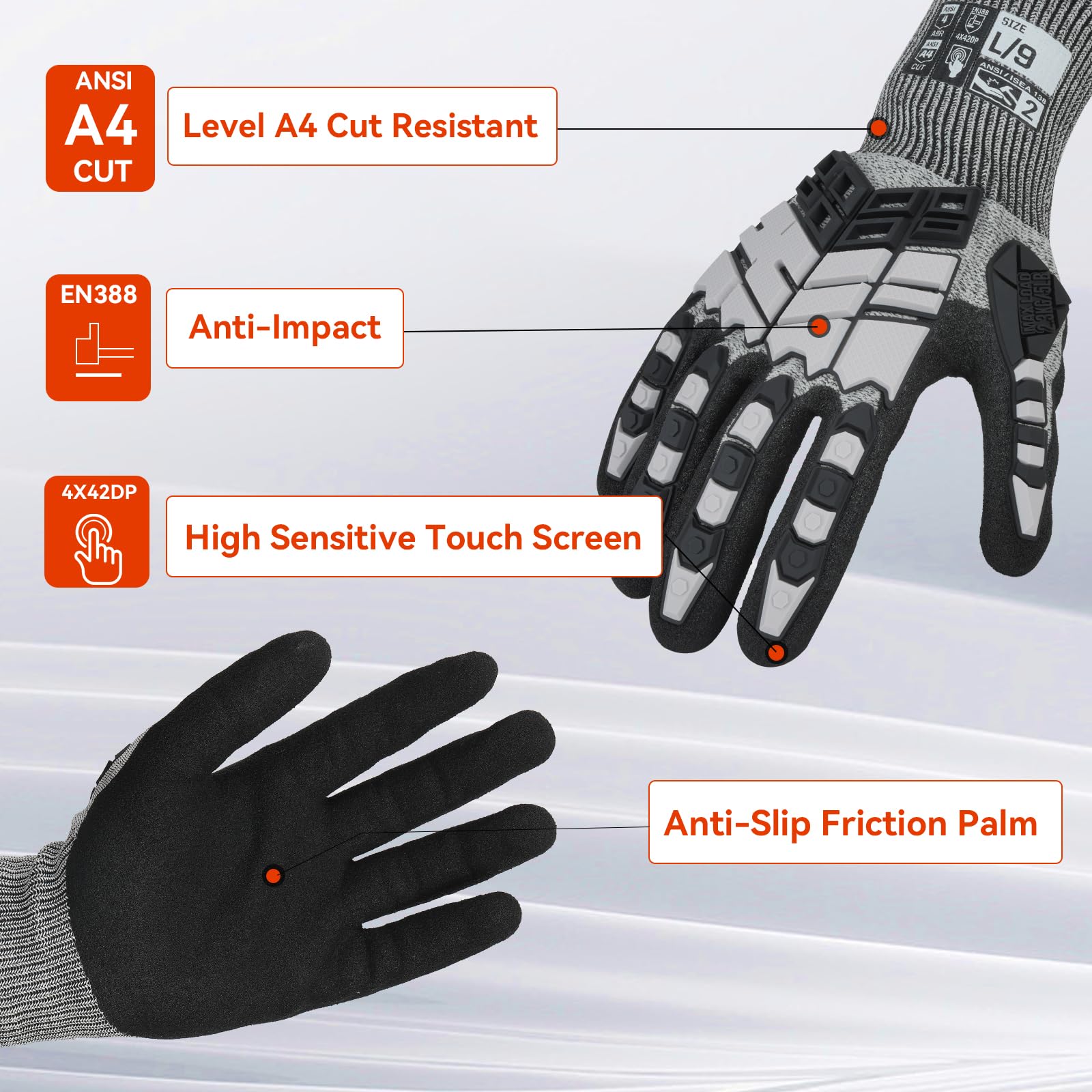 Guantes Anti-Impacto con Prote - Cut Resistant Glove reseña y precio