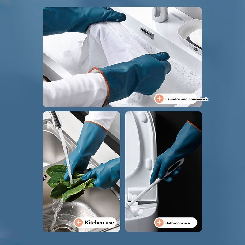 2/4 pares de guantes impermeab - Rubber Glove Cleaning reseña y precio
